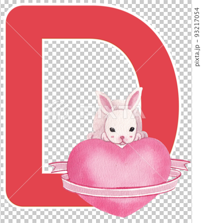 Animal love huf alphabet A-Z watercolor png 93217054