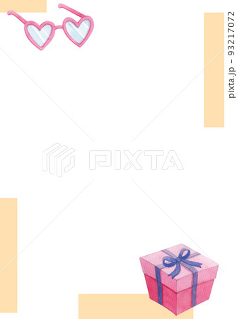 Animal big love hug frame watercolor png 93217072