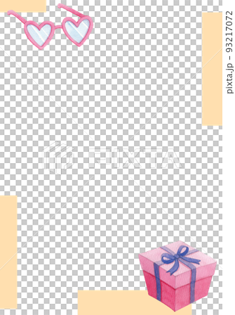 Animal big love hug frame watercolor png 93217072