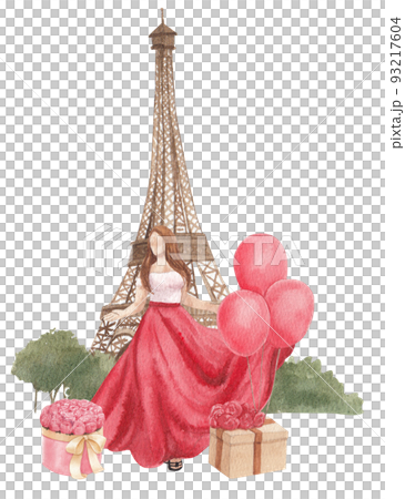 Love in Paris watercolor png Love in Paris watercolor png 93217604