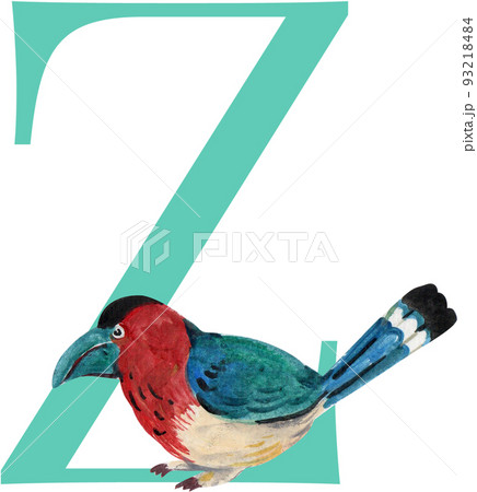 Tropical wildlife alphabet A-Z watercolor png Tropical wildlife alphabet A-Z watercolor png 93218484