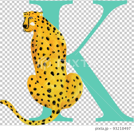 Tropical wildlife alphabet A-Z watercolor png 93218497