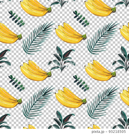 Tropical wildlife pattern seamless watercolor 93218505