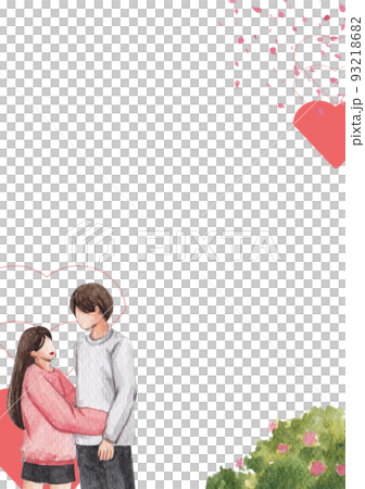 Paradise park love frame watercolor 93218682