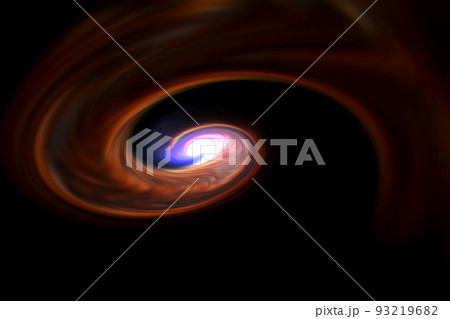 宇宙空間のワープをイメージした背景素材（ワームホール ・ブラックホールのイメージ） 93219682