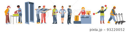 Airport staff, pilot, stewardess, security workers 93220052