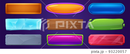 Web and game menu buttons with different textures Web and game menu buttons with different textures 93220057