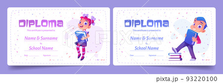 Diploma, certificate of education for children Diploma, certificate of education for children 93220100