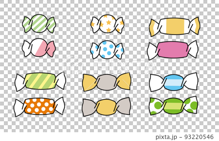 各種糖果的插圖素材。 93220546