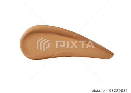 Liquid foundation smear isolated on white background. Beige liquid foundation for your design. Liquid foundation smear isolated on white background. Beige liquid foundation for your design. 93220885