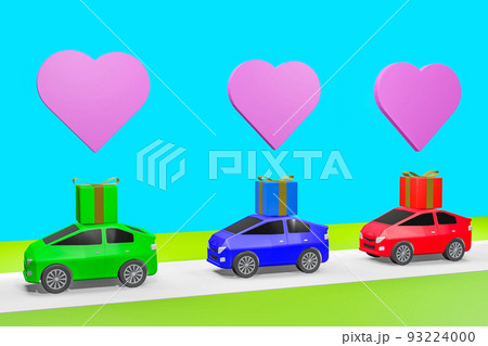 愛情のこもったプレゼントを運ぶ車 93224000