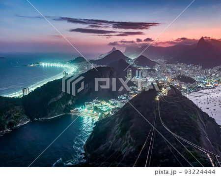 View from Sugar Loaf Mountain at dusk, Rio de Janeiro View from Sugar Loaf Mountain at dusk, Rio de Janeiro 93224444
