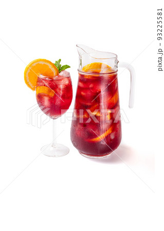 Traditional Spanish summer cocktail, Tinto de verano. Traditional Spanish summer cocktail, Tinto de verano. 93225581