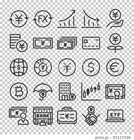 投資信託 アイコン セット 93225586