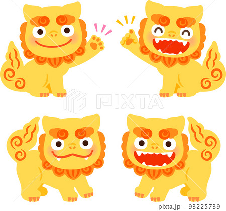 指さすシーサーのキャラクター 指さすシーサーのキャラクター 93225739