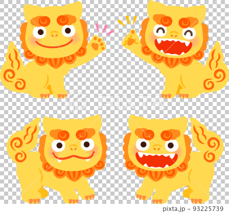 指さすシーサーのキャラクター 指さすシーサーのキャラクター 93225739