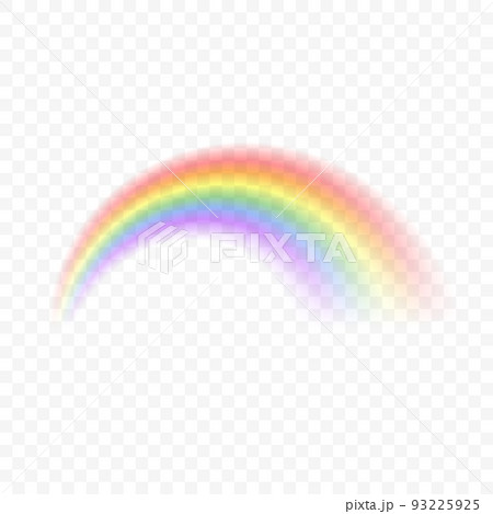 Realistic rainbow. Sky magic spectrum fantasy effect 93225925