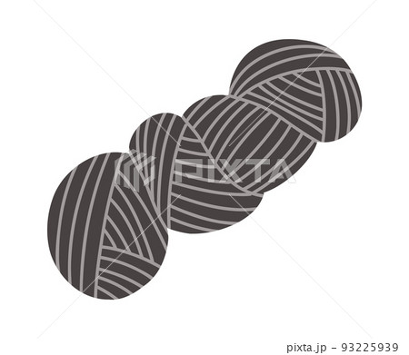 Wool red bal. Handcraft doodle. Vector illustration Wool red bal. Handcraft doodle. Vector illustration 93225939