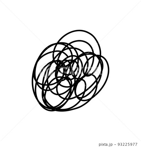 Complex line. Complicated way. Messy ball concept. Loading idea vector process. 93225977