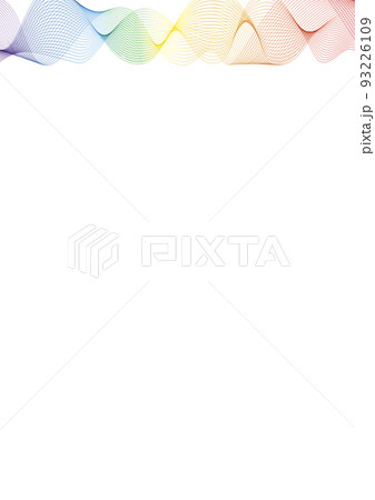 白い背景にレインボーカラーの波形を描く線 - DX・多様性・lgbtq+のイメージ素材 白い背景にレインボーカラーの波形を描く線 - DX・多様性・lgbtq+のイメージ素材 93226109
