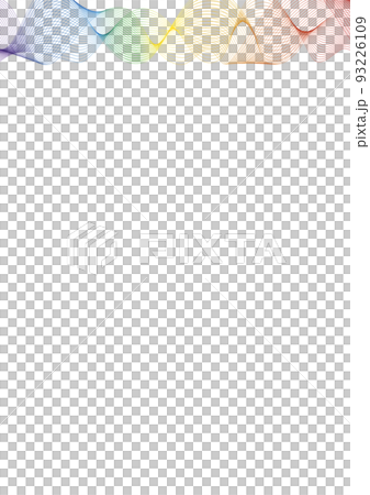 A line drawing a rainbow-colored waveform on a white background - DX/diversity/lgbtq+ image material 93226109