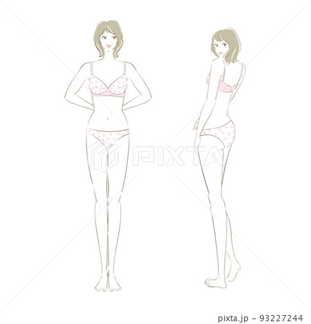 下着姿のおしゃれな女性 93227244