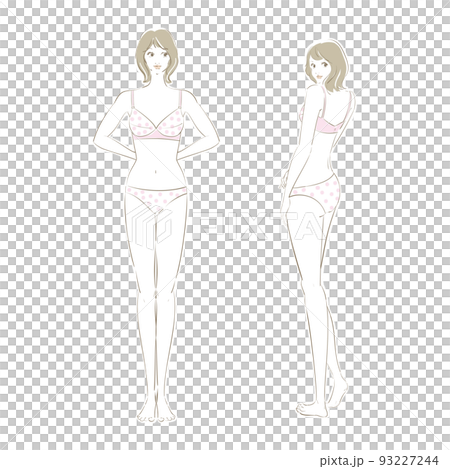 下着姿のおしゃれな女性 93227244