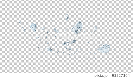 ice illustration realistic broken pieces 93227364