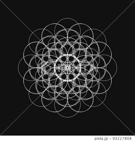 幾何学模様 フラクタル模様 曼荼羅 シンプルアイコン モノトーン模様 幾何学模様 フラクタル模様 曼荼羅 シンプルアイコン モノトーン模様 93227808