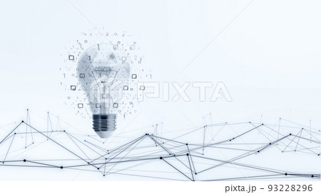 スマートシティ、デジタル社会のイメージ　5Gテクノロジー背景 93228296