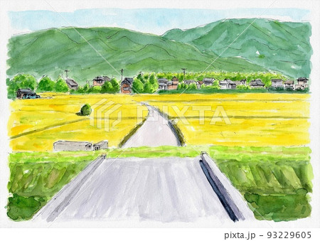 農村の秋のイラスト素材 [93229605] - PIXTA