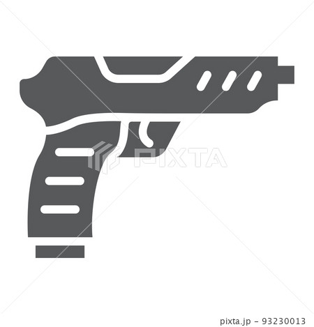 Pistol glyph icon, army and military, gun sign, vector graphics, a solid pattern on a white background, eps 10. Pistol glyph icon, army and military, gun sign, vector graphics, a solid pattern on a white background, eps 10. 93230013