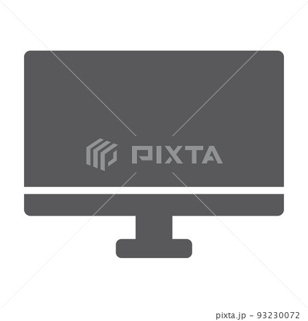 Monitor glyph icon, desktop and device, computer display sign, vector graphics, a solid pattern on a white background, eps 10. 93230072
