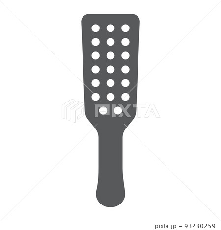 Sex spanking paddle glyph icon, sex toy and adult, bdsm sign, vector graphics, a solid pattern on a white background, eps 10 93230259