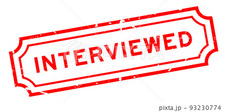 Grunge red interviewed word rubber seal stamp on white background Grunge red interviewed word rubber seal stamp on white background 93230774