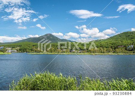 《長野県》茅野市　白樺湖　蓼科山 93230884