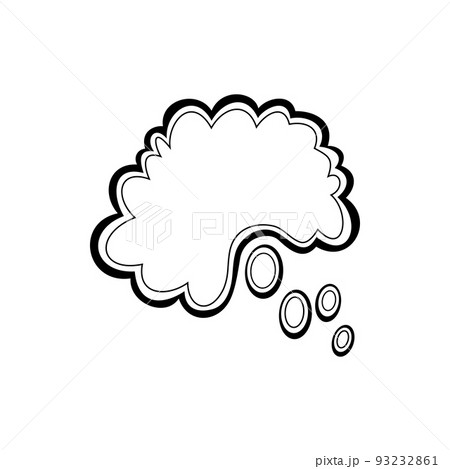 Cloud in motion isolated comic crash or dust symbol. Vector bubble from bomb burst 93232861