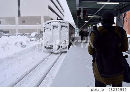 2021年12月の北海道、旭川駅から稚内駅までの宗谷本線の風景 93232955
