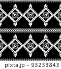 Fabric pattern. Black and white textile, vector seamless pattern 93233843