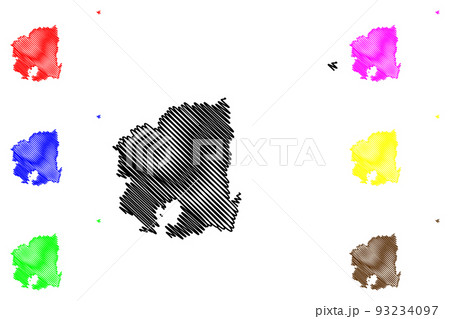 North Gyeongsang Province map vector North Gyeongsang Province map vector 93234097