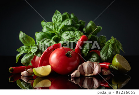 Ingredients for making tomato sauce. Ingredients for making tomato sauce. 93236055