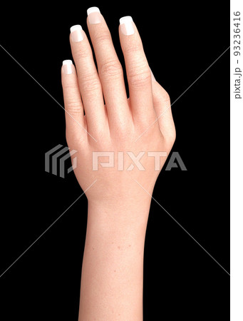 3D Hand with long square nails 3D Hand with long square nails 93236416