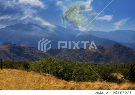 Terraformed Moon. View from the Earth 93237973