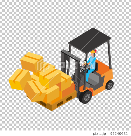 Collapse of cargo during forklift operation Collapse of cargo during forklift operation 93240681