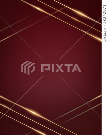 ワインレッドの背景とゴールドの装飾 ワインレッドの背景とゴールドの装飾 93242971