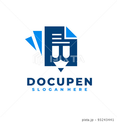 Document and pen logo design template vector Document and pen logo design template vector 93243441