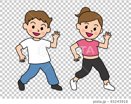 ダンスをする男の子女の子 ダンスをする男の子女の子 93243918