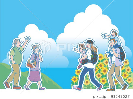 夏の帰省_夏の海_夏空_ひまわり 93245027