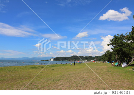 滋賀県の琵琶湖 松原水泳場で撮影 滋賀県の琵琶湖 松原水泳場で撮影 93246532