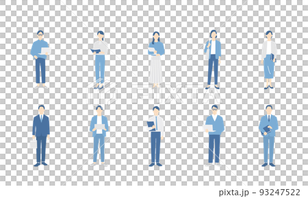Business person's whole body image set Business person's whole body image set 93247522